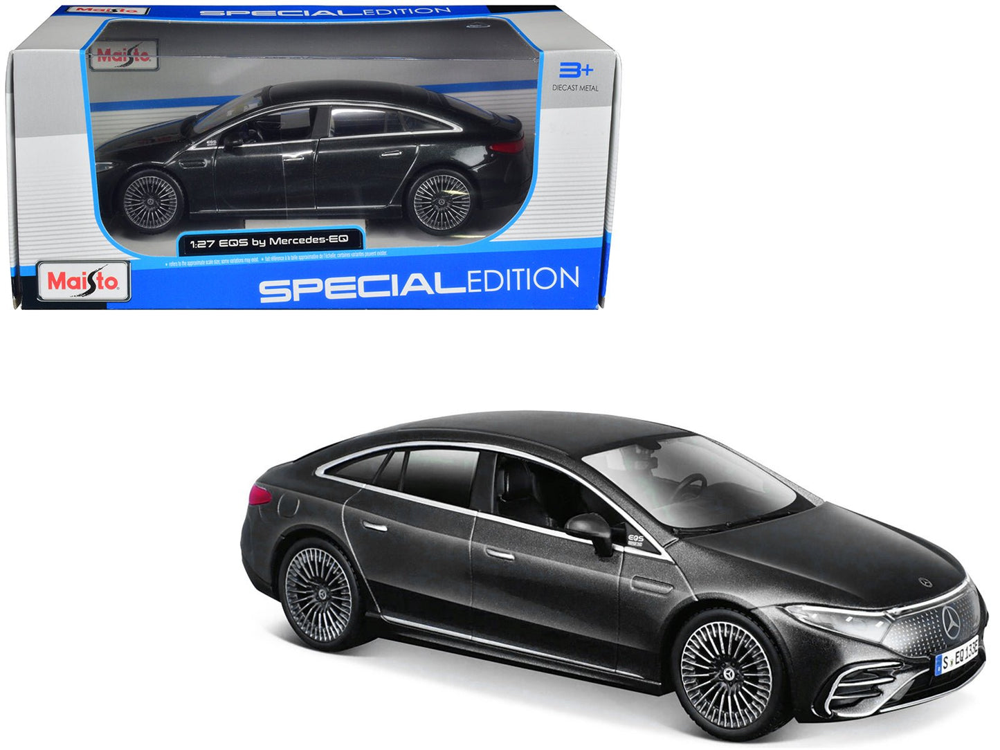 Mercedes-Benz EQS Gray Metallic "Special Edition" Series 1/27 Diecast Model Car by Maisto  free shipping USA