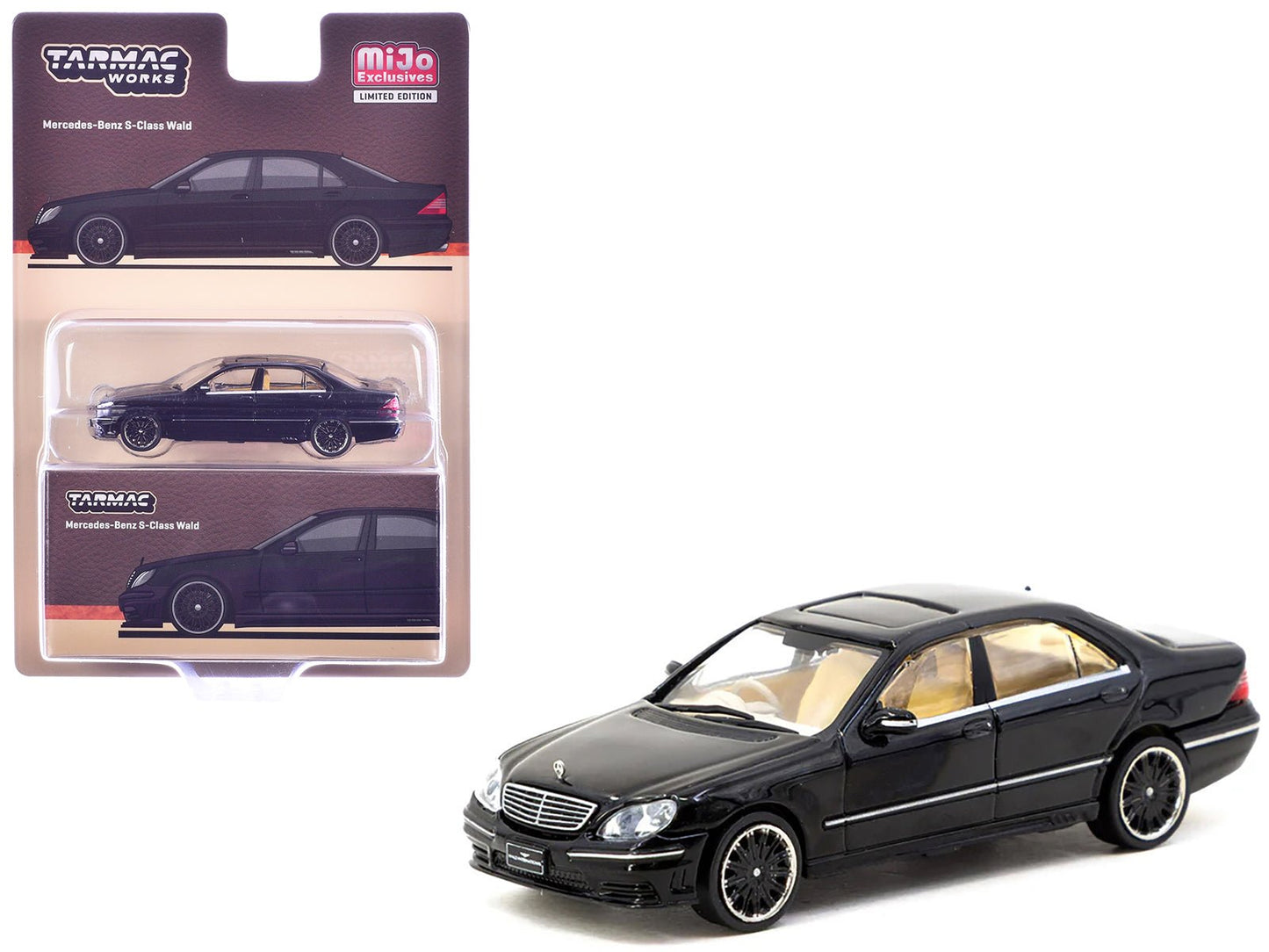 Mercedes-Benz S-Class Wald Black "Global64" Series 1/64 Diecast Model by Tarmac Works  free shipping USA