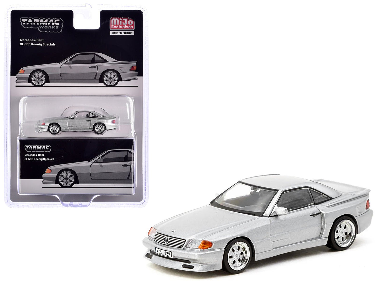 Mercedes-Benz SL 500 Koenig Specials Silver Metallic "Global64" Series 1/64 Diecast Model by Tarmac Works  free shipping USA