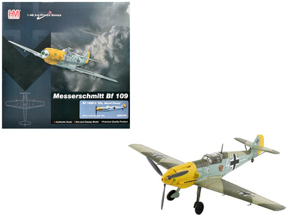 Messerschmitt Bf 109E-3 Fighter Aircraft "White 4 Unteroffizier Horst Perez 4/JG 26" (1940) German Luftwaffe "Air Power Series" 1/48 Diecast Model by Hobby Master  free shipping USA