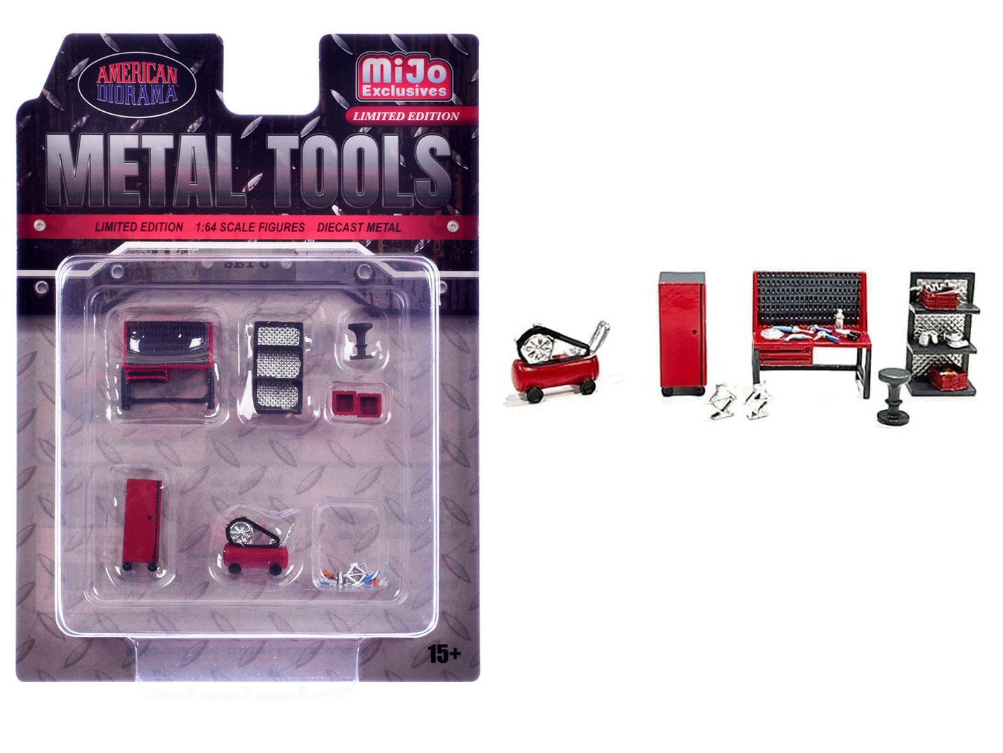 "Metal Tools" Set C of 7 Pieces Limited Edition 1/64 Scale Models by American Diorama  free shipping USA