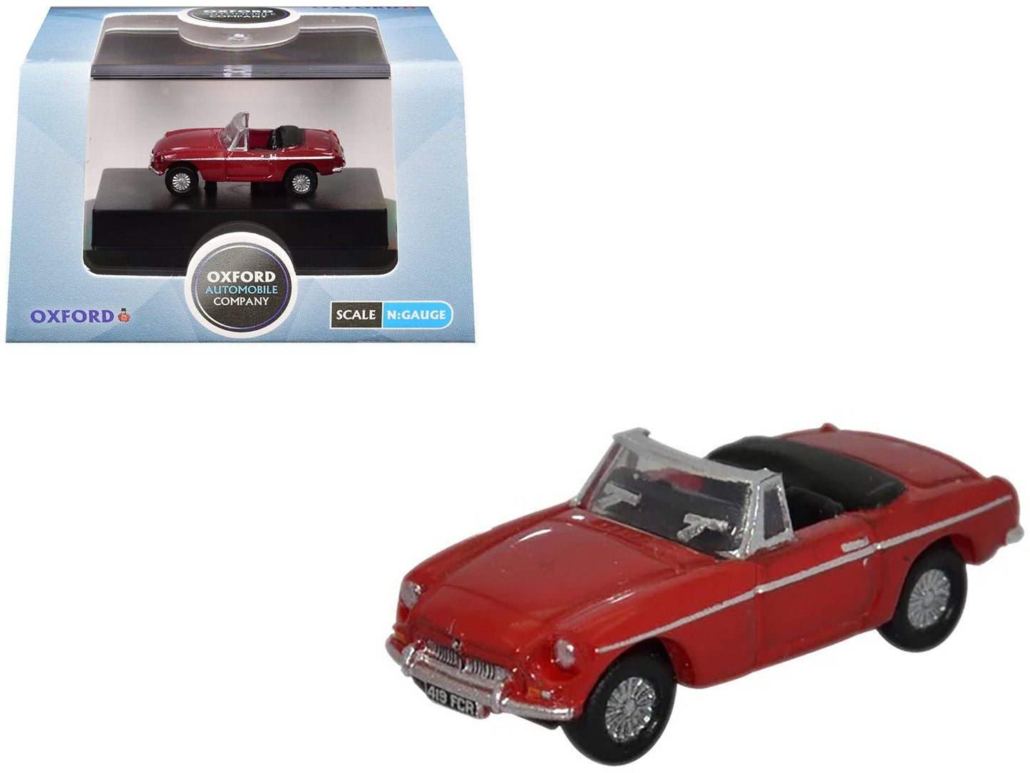 MG MGB Roadster RHD (Right Hand Drive) Tartan Red 1/148 (N) Scale Diecast Model Car by Oxford Diecast  free shipping USA