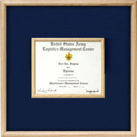 US Marine Corp Certificate Display Case in middle.