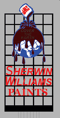 Miller Engineering 9981 O/HO Scale Sherwin Williams Paint Billboard