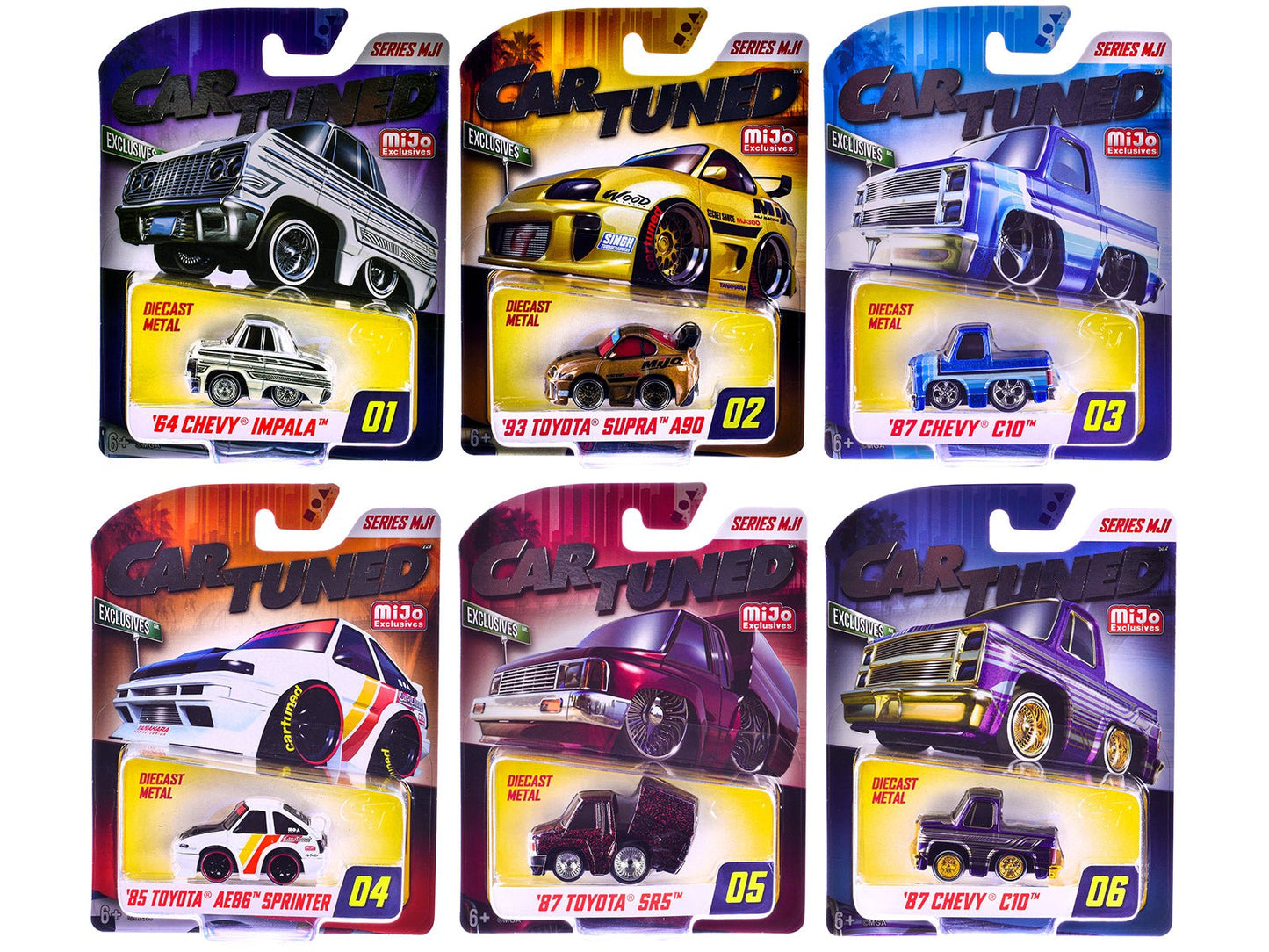 Mijo Exclusives Series MJ1 Set of 6 Pieces Diecast Model Cars by CarTuned  free shipping USA