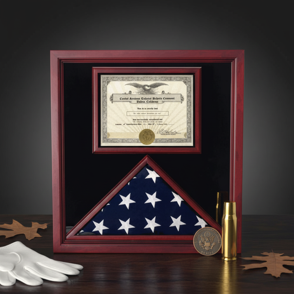 Flag Connections Extra Large Award and Flag Display Case for 3x5 flag