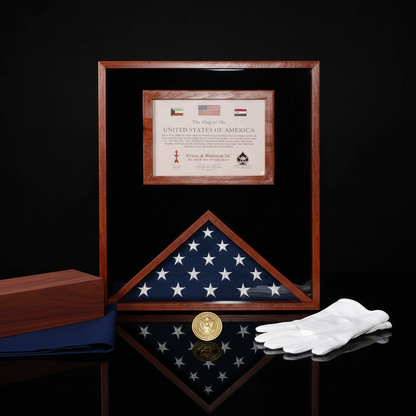 Flag and Document Case for 3ft x 5ft US Made - Oak.