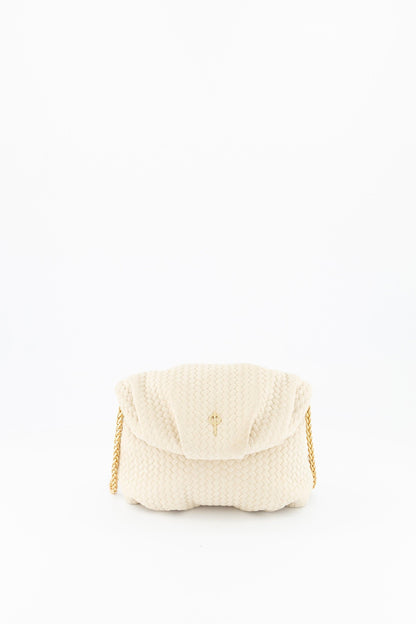 Mini Leda Braid Handbag Beige by Ladiesse