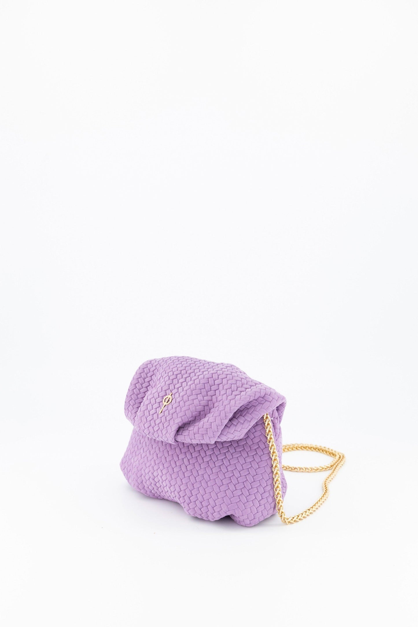 Mini Leda Braid Handbag Purple by Ladiesse