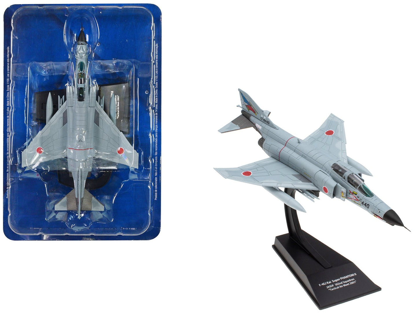 Mitsubishi F-4EJ Kai Super Phantom II Fighter Aircraft "302nd Squadron 83rd Air Wing Tactical Air Meet" (2001) Japan Air Self-Defense Force 1/100 Diecast Model by Hachette Collections  free shipping USA