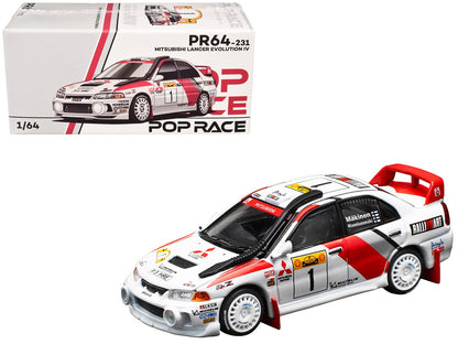 Mitsubishi Lancer Evolution IV RHD (Right Hand Drive) #1 Tommi Makinen - Risto Mannisenmaki "Safari Rally Kenya" (1998) 1/64 Diecast Model Car by Pop Race  free shipping USA