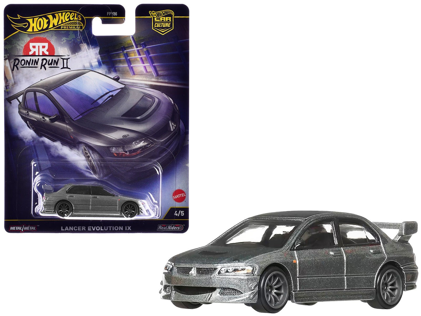 Mitsubishi Lancer Evolution IX Gray Metallic "Ronin Run II" Series Diecast Model Car by Hot Wheels  free shipping USA