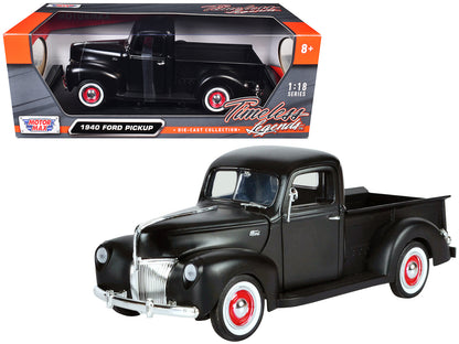 1940 Ford Pickup Matt Black 1/18 Diecast Model Car by Motormax  free shipping USA
