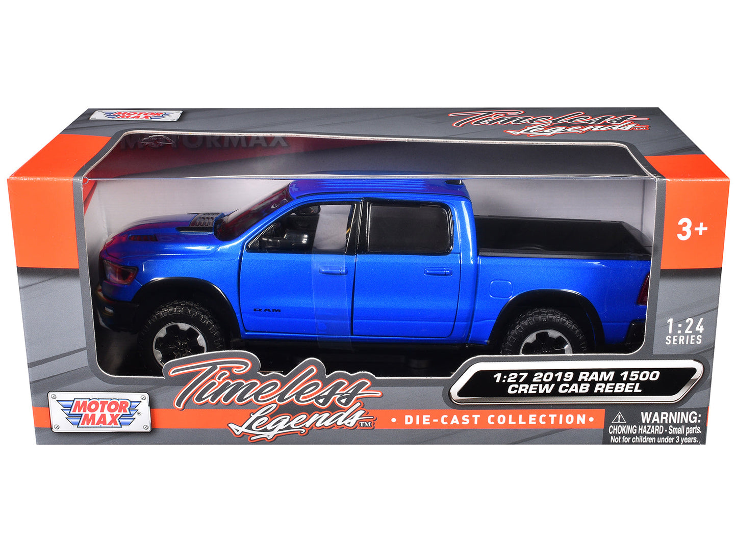 2019 RAM Rebel 1500 Crew Cab Pickup Truck Blue Metallic "American Classics" Series 1/24-1/27 Diecast Model Car by Motormax  free shipping USA