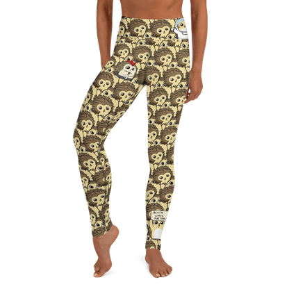 Libertarian Party Cartoon Porcupine Yoga Leggings by Proud Libertarian