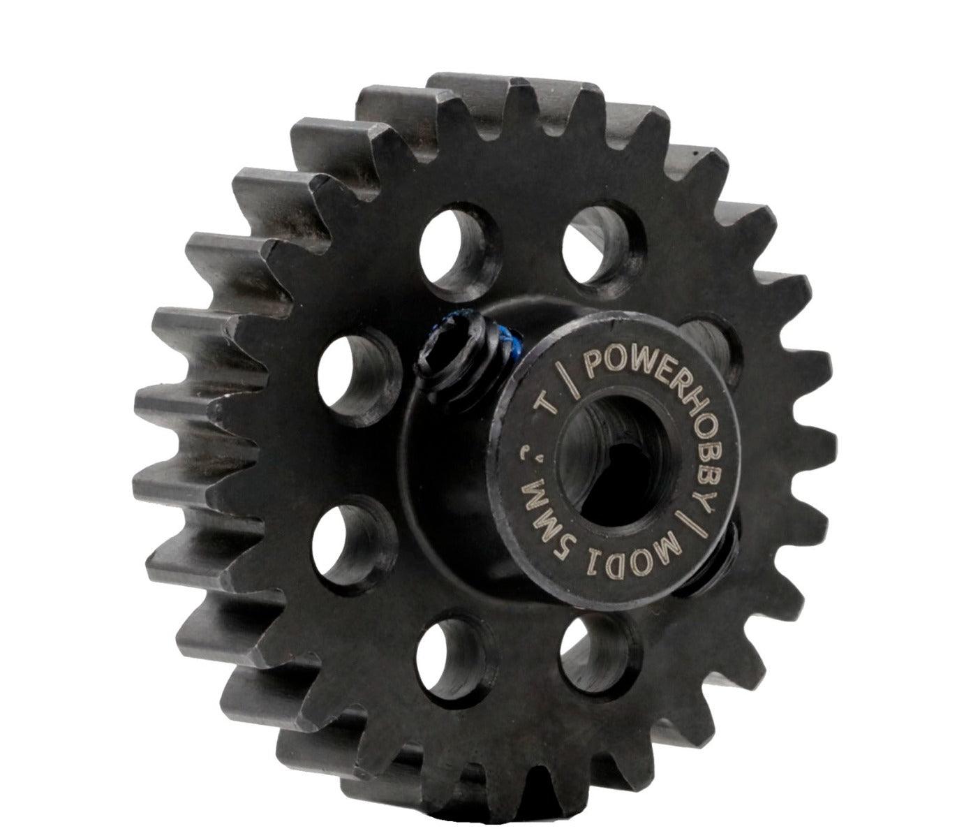 Powerhobby Hardened Steel 23T Mod1 5mm Pinion Gear Mod 1 Speed Run / Drag Racing