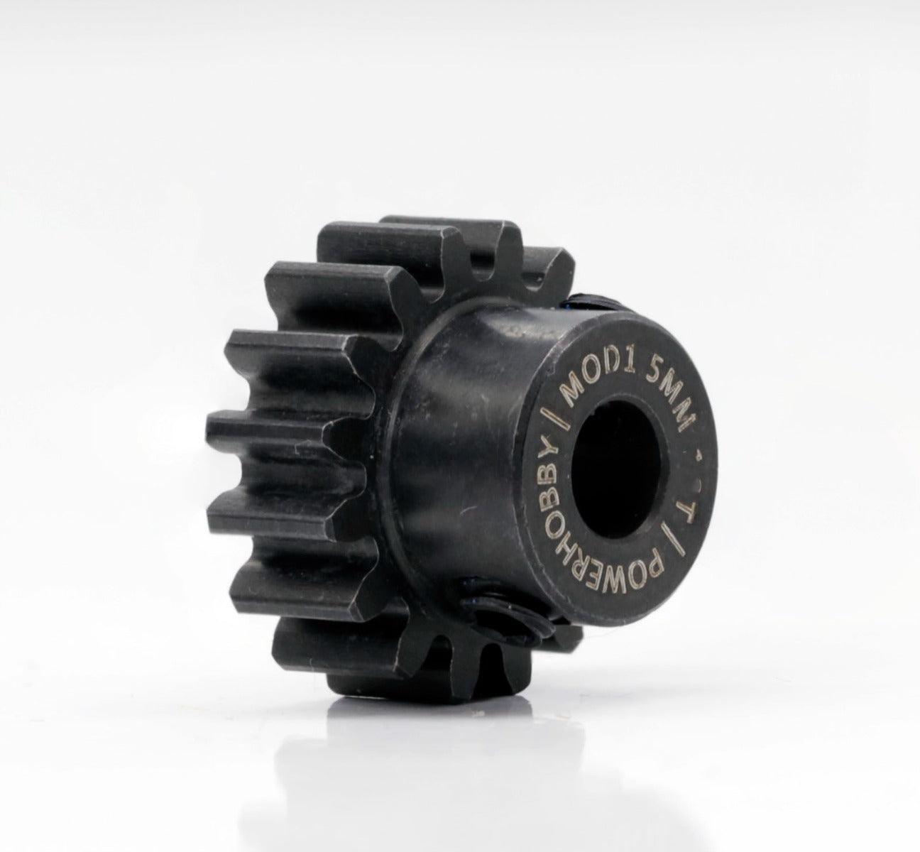 Powerhobby Hardened Steel 15T Mod1 5mm Pinion Gear Mod 1 Speed Run / Drag Racing