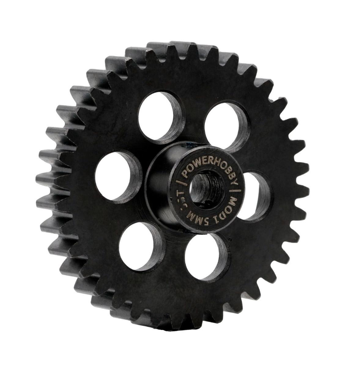 Powerhobby Hardened Steel 34T Mod1 5mm Pinion Gear Mod 1 Speed Run / Drag Racing