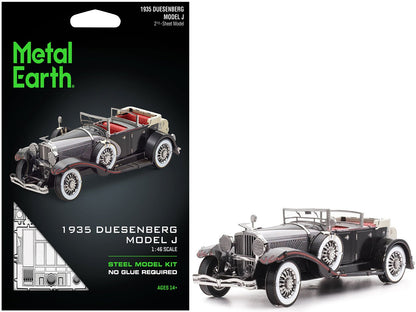 Model Kit 1935 Duesenberg Model J Black (Moderate Difficulty) Steel Model by Metal Earth  free shipping USA