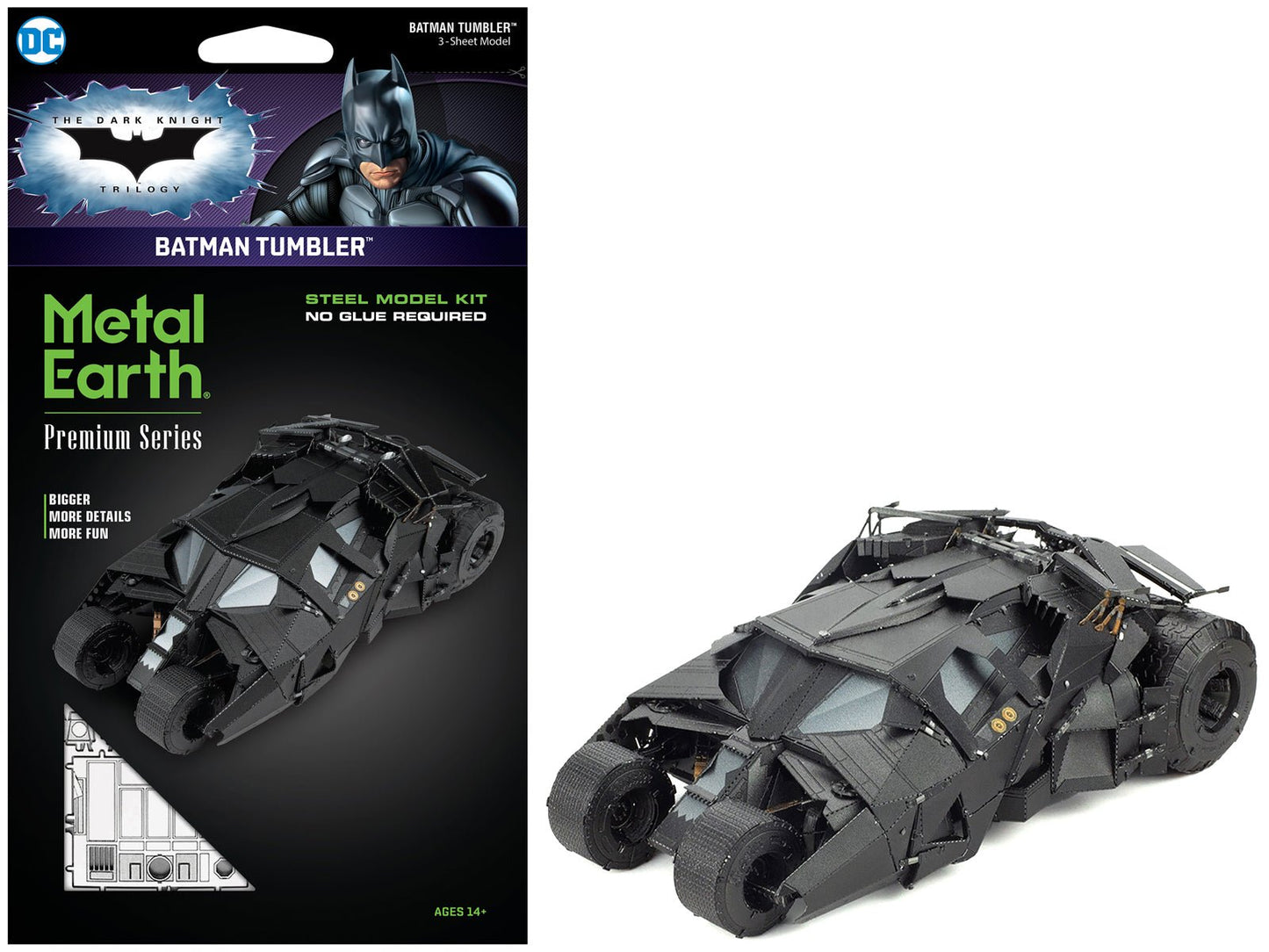 Model Kit Batman Tumbler "The Dark Knight Trilogy" (2005-2012) Movies (Challenging Difficulty) Steel Model by Metal Earth  free shipping USA