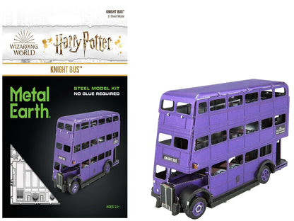 Model Kit Knight Bus Purple "Harry Potter and the Prisoner of Azkaban" (2004) Movie (Moderate Difficulty) Steel Model by Metal Earth  free shipping USA