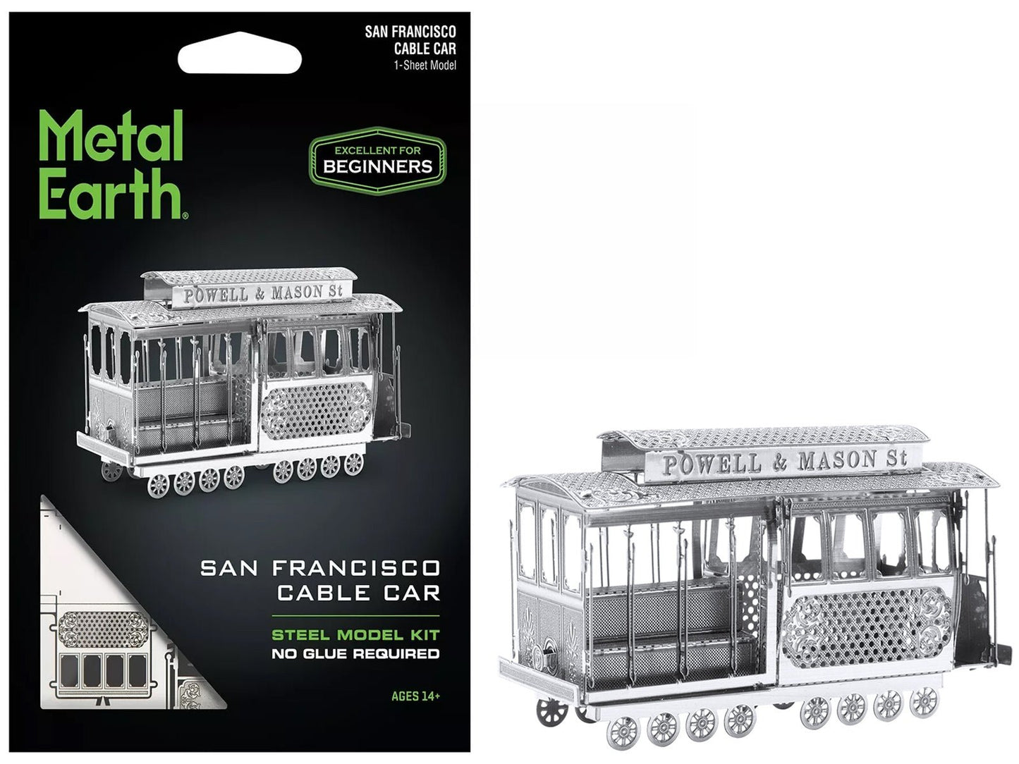 Model Kit San Francisco Cable Car "Powel & Mason St" (Easy Difficulty) Steel Model by Metal Earth  free shipping USA