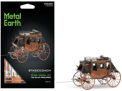 Model Kit Wild West Stagecoach (Moderate Difficulty) Steel Model by Metal Earth  free shipping USA