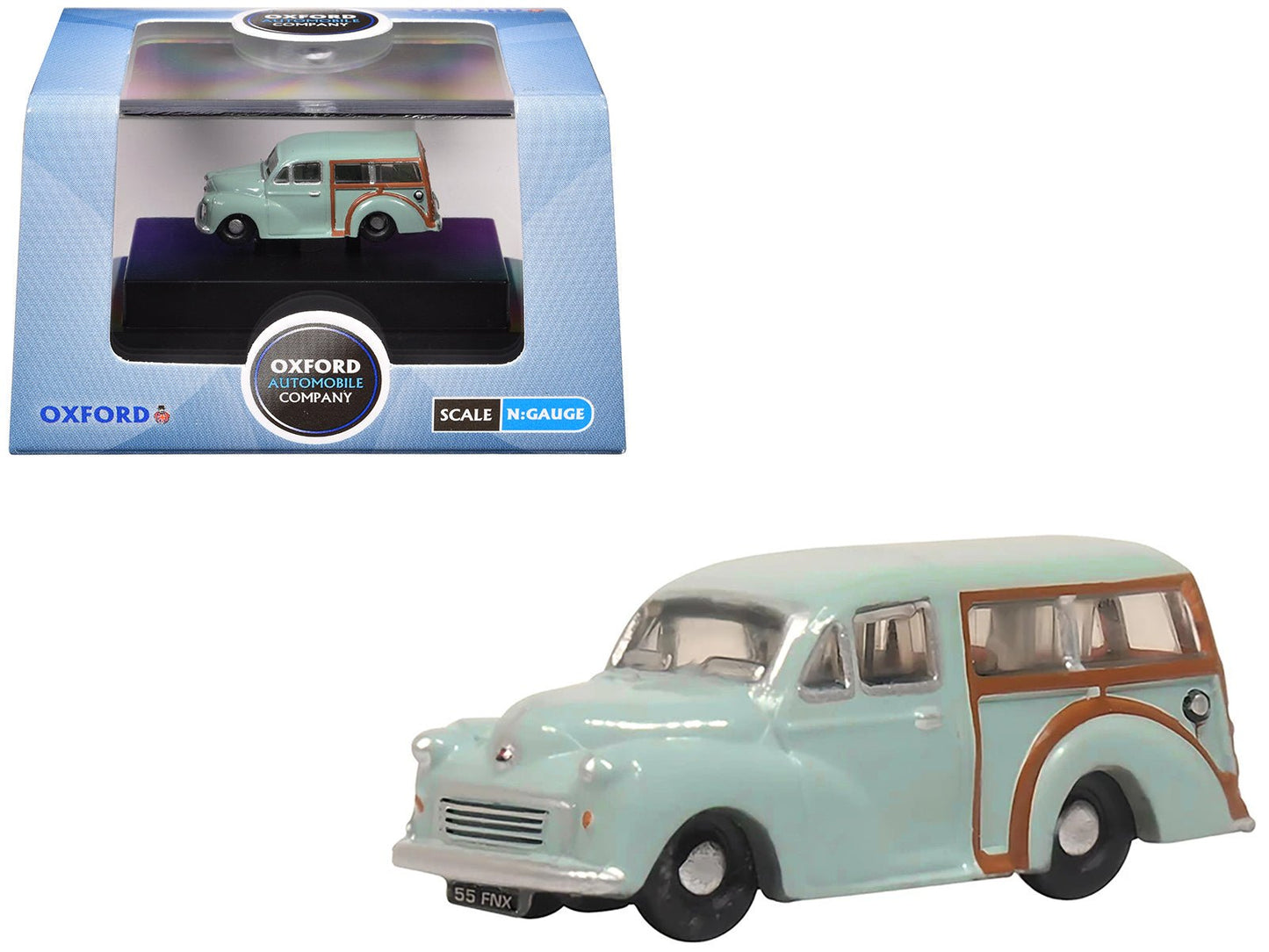 Morris Minor Traveller Smoke Gray 1/148 (N) Scale Diecast Model Car by Oxford Diecast  free shipping USA