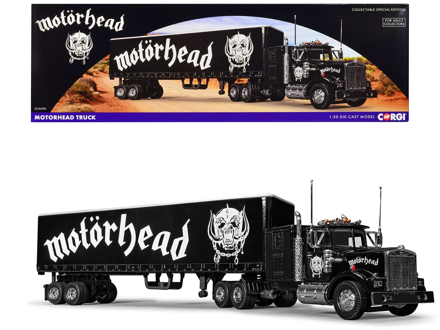 "Motorhead" Transport Truck Black 1/50 Diecast Model by Corgi  free shipping USA