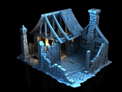Adrian-3DP4U - House Ruins 3 - 28mm