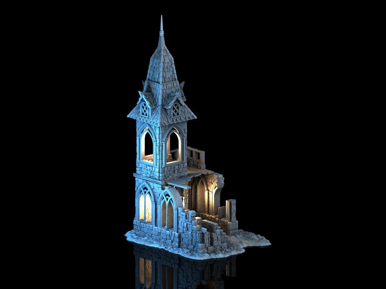 Adrian-3DP4U - Ruined Cloister - 28mm