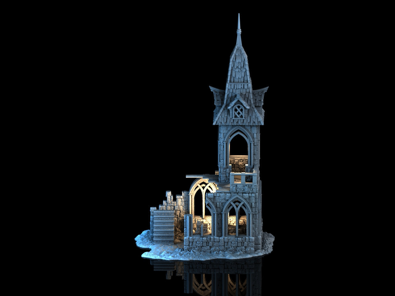 Adrian-3DP4U - Ruined Cloister - 28mm