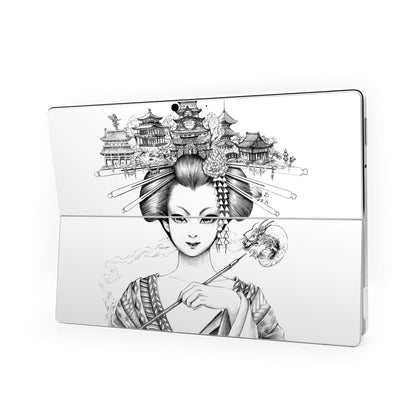 Geisha Sketch - Microsoft Surface Pro Skin