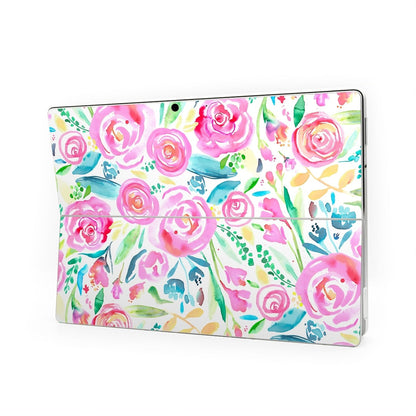 Watercolor Roses - Microsoft Surface Pro Skin
