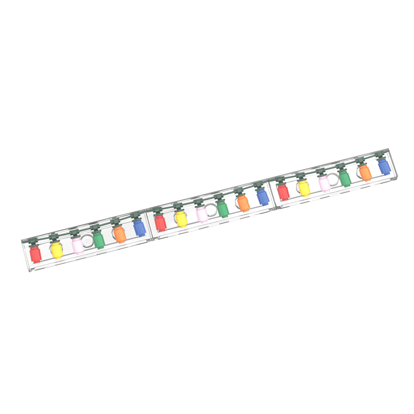 Christmas String Lights 'Clear' - Xmas Decor - Custom Printed - Made Using LEGO® Parts