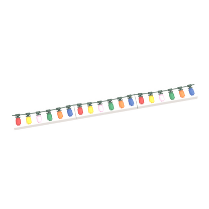 Christmas String Lights 'White' - Xmas Decor - Custom Printed - Made Using LEGO® Parts