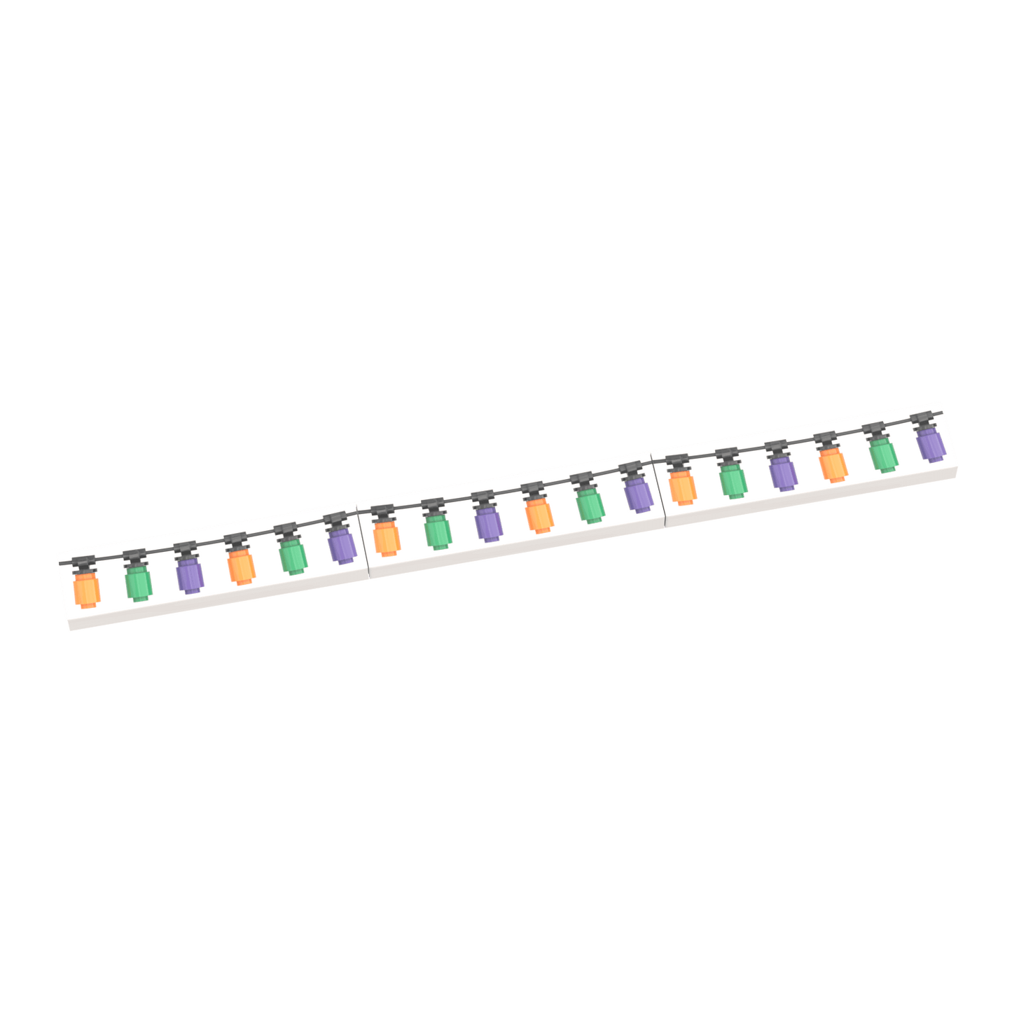 Halloween String Lights 'White'  - Seasonal Decor - Custom Printed - Made Using LEGO® Parts