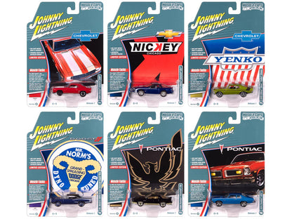"Muscle Cars USA" 2025 Release 1 Set B of 6 pieces 1/64 Diecast Model Cars by Johnny Lightning  free shipping USA