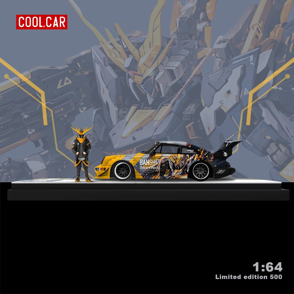 Cool Car Porsche RWB 964 BANSHEE MECHA Livery Figure Version 1:64
