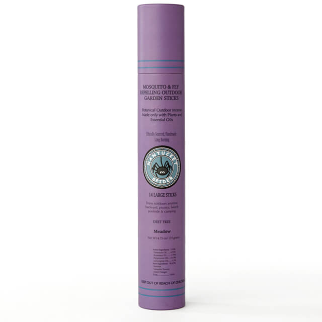 Mosquito Repellent & Fly Repelling Outdoor Garden Incense Sticks (14 Stick Tube) by Nantucket Spider & Nantucket Footprint