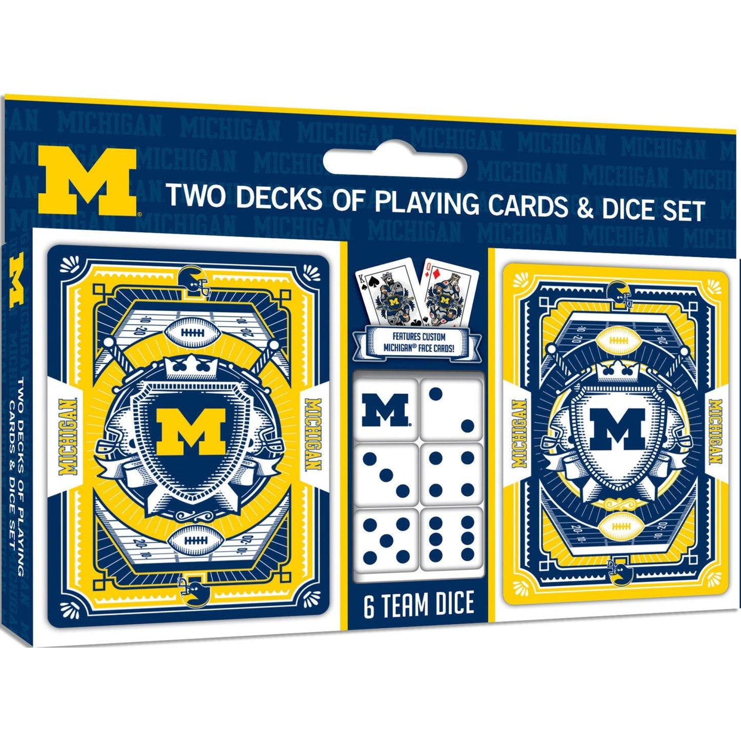 Michigan Wolverines - 2-Pack Playing Cards & Dice Set by MasterPieces Puzzle Company INC