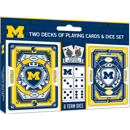 Michigan Wolverines - 2-Pack Playing Cards & Dice Set by MasterPieces Puzzle Company INC