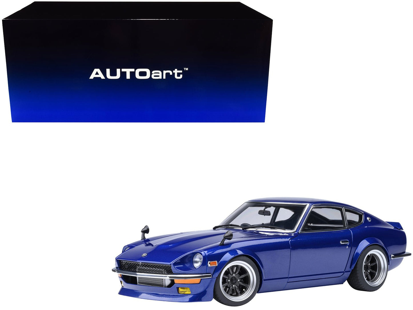 Nissan Fairlady Z RHD (Right Hand Drive) "Akuma No Z" Blue Metallic "Wangan Midnight - Comic #1 Version" Manga 1/18 Model Car by Autoart  free shipping USA