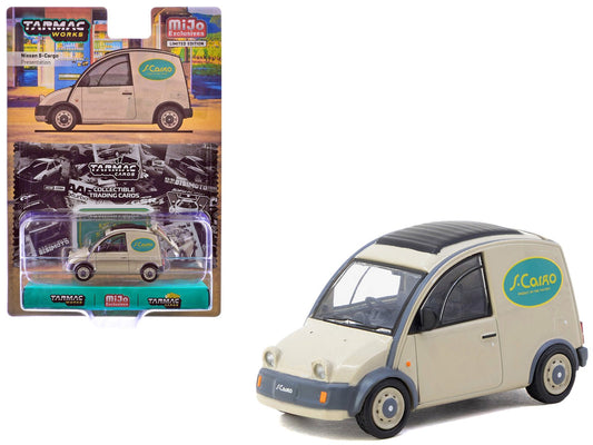 Nissan S-Cargo Van RHD (Right Hand Drive) "Presentation" Beige with Tarmac Cards "Global64" Series 1/64 Diecast Model Car by Tarmac Works  free shipping USA