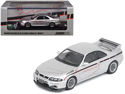 Nissan Skyline GT-R N1 (R33) RHD (Right Hand Drive) "Tuned by Mine's" Silver 1/64 Diecast Model Car by Inno Models  free shipping USA