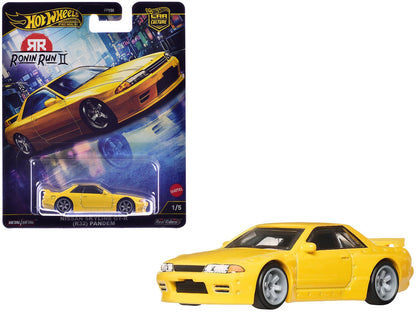Nissan Skyline GT-R (R32) Pandem RHD (Right Hand Drive) Yellow "Ronin Run II" Series Diecast Model Car by Hot Wheels  free shipping USA