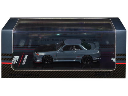 Nissan Skyline "Top Secret" GT-R (R32) RHD (Right Hand Drive) Stealth Gray with Carbon Hood 1/64 Diecast Model Car by Inno Models  free shipping USA