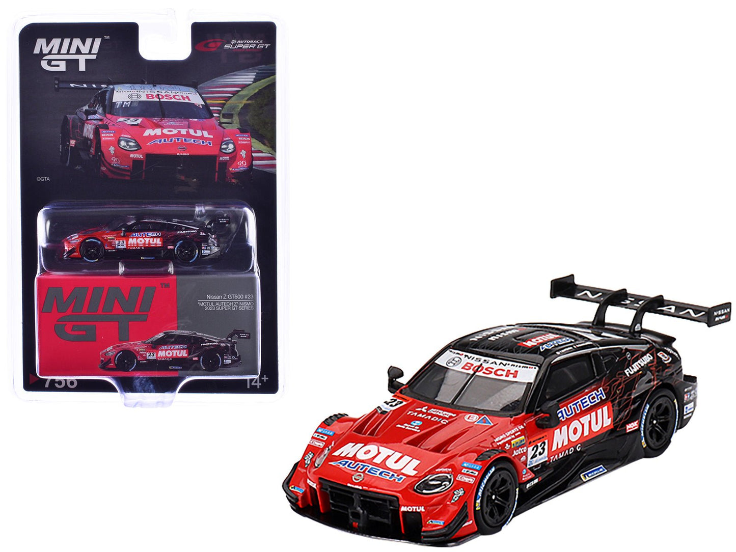 Nissan Z GT500 #23 Tsugio Matsuda - Ronnie Quintarelli "NISMO" "Super GT Series" (2023) Limited Edition 1/64 Diecast Model Car by Mini GT  free shipping USA