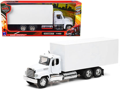 Freightliner 114SD Box Truck White "Long Haul Trucker" Series 1/32 Diecast Model by New Ray  free shipping USA