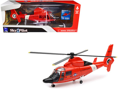 Eurocopter Dauphin HH-65C Helicopter Red "United States Coast Guard" "Sky Pilot" Series 1/48 Diecast Model by New Ray  free shipping USA